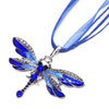 Czech multi-layer dragonfly pendant chain women's jewelry enamel dragonfly chain necklace with rhinestones colorful necklace