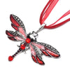 Czech multi-layer dragonfly pendant chain women's jewelry enamel dragonfly chain necklace with rhinestones colorful necklace