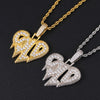D&Z Get Cold Pendant With Drips In White Gold Iced Out Pendant Paved CZ Stone Hip Hop Silver Color Charm Chains Jewelry Gift