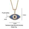 D&Z  Evil Eye Pendant Iced Out Bling Cubic Zirconia Necklaces & Pendants For Men Women Rapper Jewelry With Solid Back