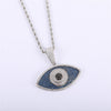 D&Z  Evil Eye Pendant Iced Out Bling Cubic Zirconia Necklaces & Pendants For Men Women Rapper Jewelry With Solid Back