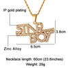 D&Z Personality Iced Out Rhinestone Letters Necklace Gold Color Bling Bling Word Pendant Necklace For Boys