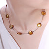 13-14MM Huge Coin Pearl Colorful Necklace Natural Pearl Choker Necklace Brown/Orange/Green/Coffee