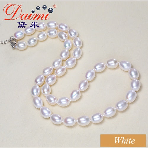 2020 New 100% Natural Pearl Necklace 6-7 mm Pink/ Purple/ Pink Purple/ White Pearl Brand Jewelry For Woman
