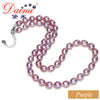 2020 New 100% Natural Pearl Necklace 7-8mm Pink/ Purple/ Pink Purple/ White Pearl Brand Jewelry For Woman