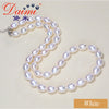 2020 New 100% Natural Pearl Necklace 7-8mm Pink/ Purple/ Pink Purple/ White Pearl Brand Jewelry For Woman
