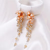 2020 New Arrival 7-8 mm pearl earrings silver punk drop earrings baroque pearl earrings for women new year gift