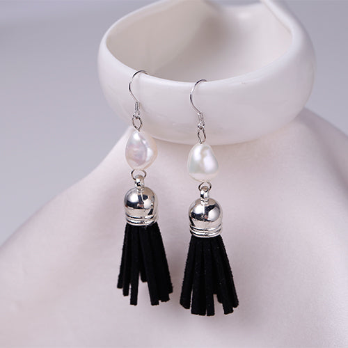 2020 New Arrival 9-10 mm Baroque Pearl Earrings Tassels style Jewelry female earrings For Women Party Gift
