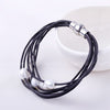 2020 New Arrival Best Gift For women Bracelet 9-10 mm Baroque Pearl Bracelet 7 Layers Leather Bracelet femme