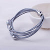 2020 New Arrival Best Gift For women Bracelet 9-10 mm Baroque Pearl Bracelet 7 Layers Leather Bracelet femme