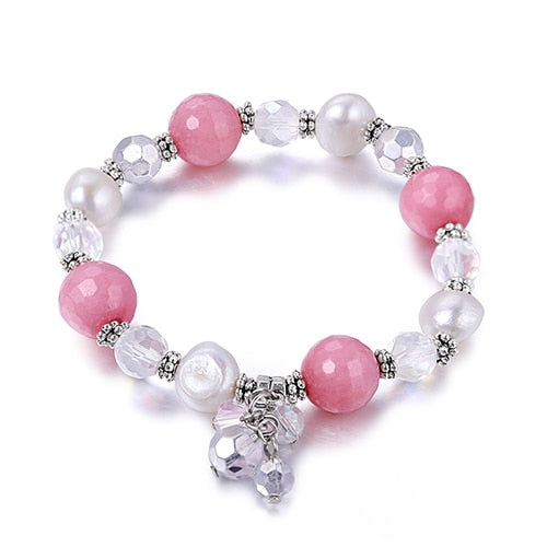 2020 New Arrival Pearl Bracelets 11-12mm For Women Brand Natural Pearl Jewelry For Girlfriend's Bracelet Agate Crysta