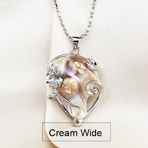 2020 New Huge Natural White Black Baroque Pearl Pendant Necklace For Women Casual Style Unique Pearl Jewelry