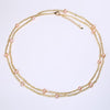 6-7mm Nearly Round Natural Pearl Necklace Light Gold Color Necklace Pearl Necklace Jewelry Gifts For Women