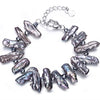 7-8mm Baroque Pearl Bracelet Natural Pearl Bracelet Keshi Pearl Biwa Pearl Bracelet