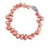 7-8mm Baroque Pearl Bracelet Natural Pearl Bracelet Keshi Pearl Biwa Pearl Bracelet