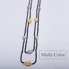 8-9MM Multi Pearl Long Necklace 86cm/96cm Water Pearl Sweater Chain White/Yellow/Multi Color