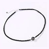 9-10mm Black Tahitian Pearl Necklace, 925 Sterling Silver Faceted Crystal Choker Necklace,