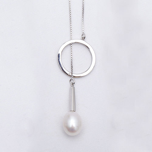 9-10mm Tear Drop Pearl Pendant In 925 Sterling Silver Chain Pendant Necklace Hot Design Fine Jewelry