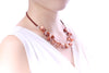 Big Coin Pearl 4 Color Necklace Colorful Jewelry, Trendy Style Rope 13-14 mm Natural Pearl Necklaces