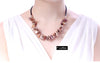 Big Coin Pearl 4 Color Necklace Colorful Jewelry, Trendy Style Rope 13-14 mm Natural Pearl Necklaces