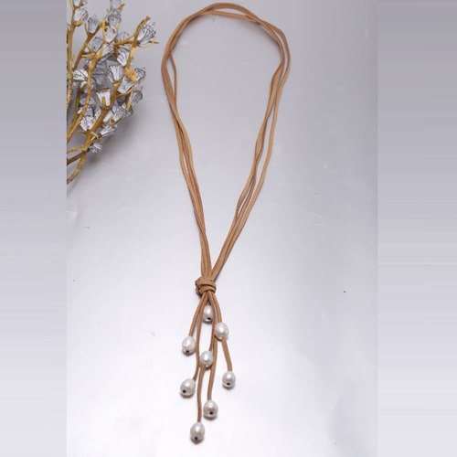 Casual Pearl Necklace Stylish Sweater Chain Cultured Pearl Jewelry Long Necklace Birthd Gift