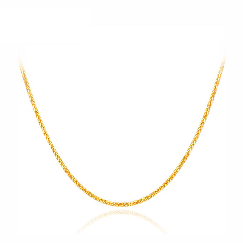Chopin Chain 18K Yellow Gold Chain Pure Yellow Gold Necklace Chain Wendding Party Gift