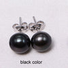 Cultured Pearl Earrings Women 7-8mm 8-9mm Paragraph Colorful Earrings, 925 Sterling Silver Pearl Stud Earrings