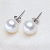 Cultured Pearl Stud Earrings Women 7-8mm 8-9mm Paragraph Colorful Earrings, 925 Sterling Silver Pearl Earrings