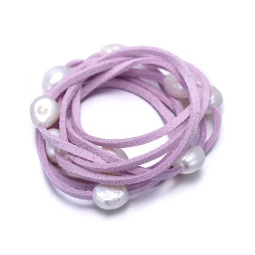 DIY Leather Pearl Necklace Casual Stylish Beach Jewelry Can Be Bracelet Blogger Favorite Jewelry