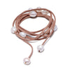 DIY Leather Pearl Necklace Casual Stylish Beach Jewelry Can Be Bracelet Blogger Favorite Jewelry