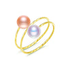 Delicate 18K Yellow Gold Ring Pearl 4-5mm Pearl Ring