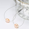 Design Cultured Pearls Earrings 925 sterling silver Single Pearl 9-10mm Baroque Earrings