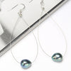 Design Cultured Pearls Earrings 925 sterling silver Single Pearl 9-10mm Baroque Earrings