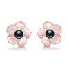 Flower Earrings About 3mm Tiny Natural Pearl Earrings 925 Silver Studs Earrings DIY Shell Earrings