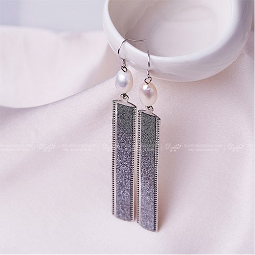 Baroque Pear Earrings Sparkling long earrings with Crystals for wedding jewelry earrings