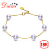 Glare Gypsophila Design Bracelet Perfectly Round Akoya Pearl Genuine 18K Gold Female Bracelet