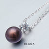 Glitter Necklace 9-10mm Natural White Pearl Pendant 925 Sterling Silver Pendant Necklace Shine Jewelry