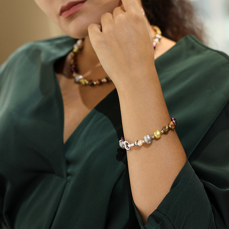 Mixed Color Pearl Set Pearl DIY Necklace Bracelet Natural Baroque Pearl Jewelry Gift For Women