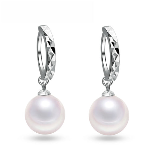 Newest Earrings Pearl and 925 Silver Korean Style Cute Sweet Pearl Earring For Ladies Catkins Drop Earrings