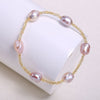 Pearl Bracelet 9-10mm Natural Baroque Pearl Jewelry Gift For Women Party Fine Jewelry