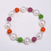 Pearl Bracelet Candy Bracelet 11-12mm Mixed Color Natural Pearl Bracelet Jewelry Gift For Women