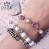 Purple Natural Pearl Bracelets Trendy Adjustable Style Agate Bracelet Colorful Stone Jewelry 5 Color For Choose