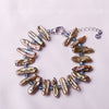 Teeth Pearl Bracelet Shiny Crystal Bracelet Gray/ Green/ Brown Pearl Bracelet Adjust Clasp 17-20CM Wholesale Price
