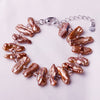 Teeth Pearl Bracelet Shiny Crystal Bracelet Gray/ Green/ Brown Pearl Bracelet Adjust Clasp 17-20CM Wholesale Price