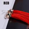 Trendy Tassels Earrings 8 Colors Colorful Pearl Earrings 925 Silver Jewelry 9cm Long Drop Earrings