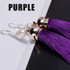 Trendy Tassels Earrings 8 Colors Colorful Pearl Earrings 925 Silver Jewelry 9cm Long Drop Earrings