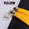 Trendy Tassels Earrings 8 Colors Colorful Pearl Earrings 925 Silver Jewelry 9cm Long Drop Earrings