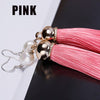 Trendy Tassels Earrings 8 Colors Colorful Pearl Earrings 925 Silver Jewelry 9cm Long Drop Earrings