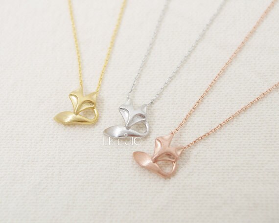 DANGGAO Fox Tale choker Necklace Jewelry charm pendant  for women Gold color Silver color