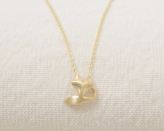 DANGGAO Fox Tale choker Necklace Jewelry charm pendant  for women Gold color Silver color